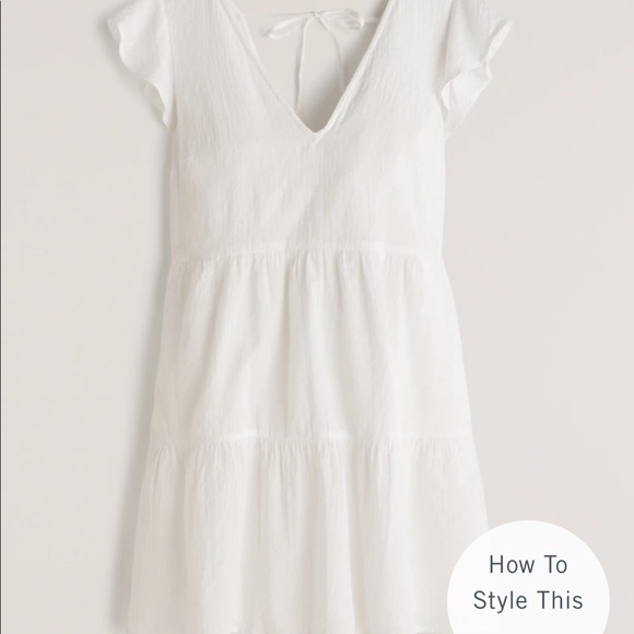 knee length dresses for ladies Abercrombie & Fitch Brown Pattern Angel Sleeve Trapeze Mini Dress- Siz   The Saved Collection